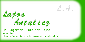 lajos antalicz business card